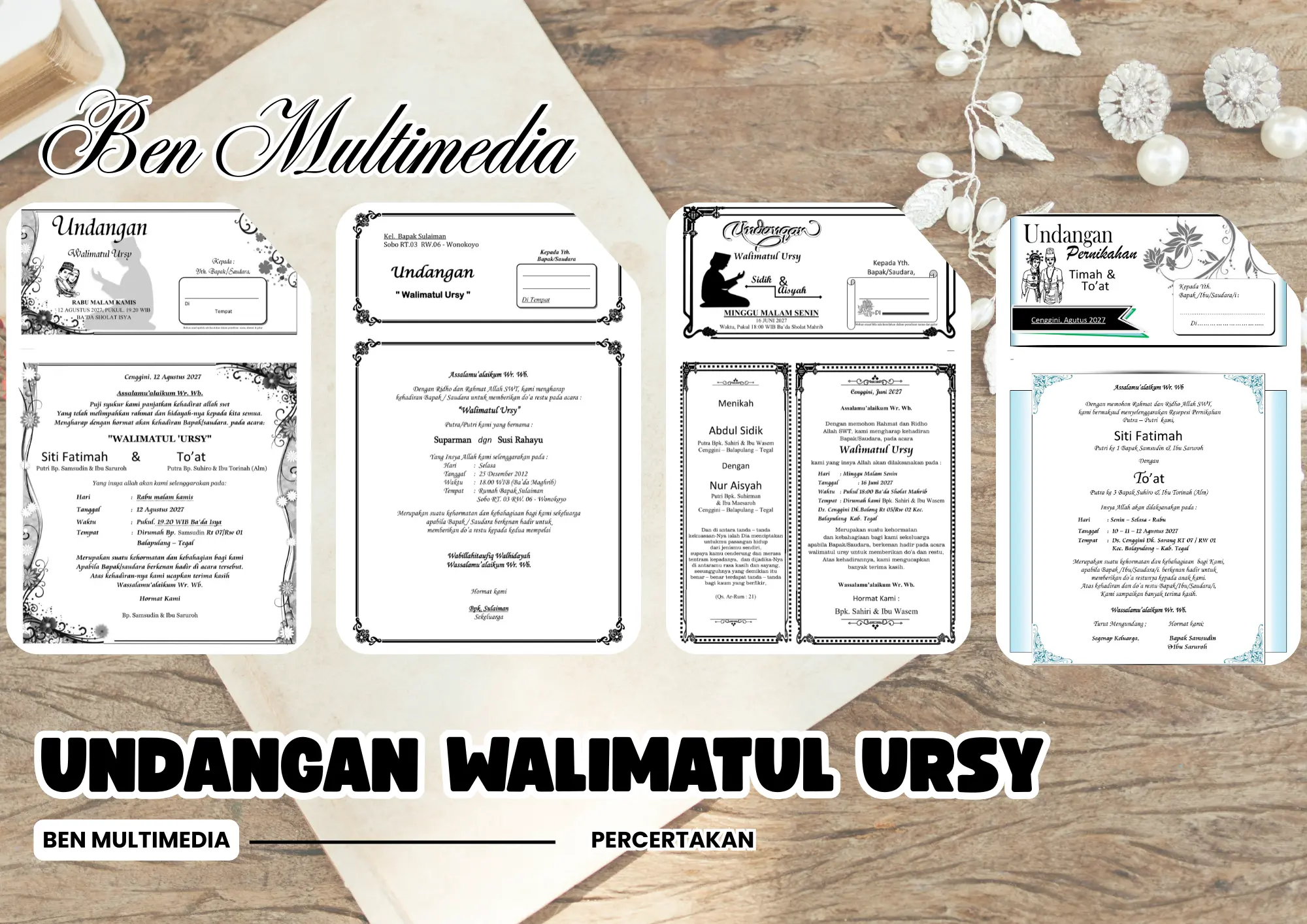 contoh undangan walimatul ursy - Template Undangan Walimatul Ursy Word Doc