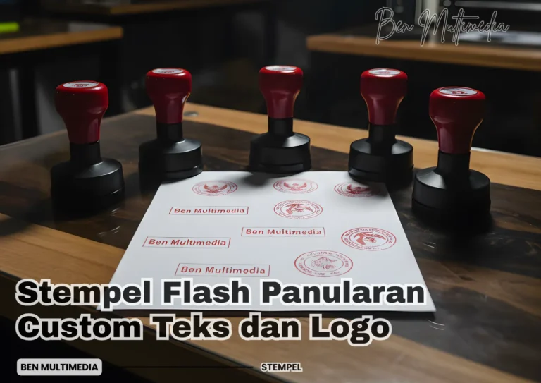 Layanan Stempel Flash Panularan Custom Teks dan Logo
