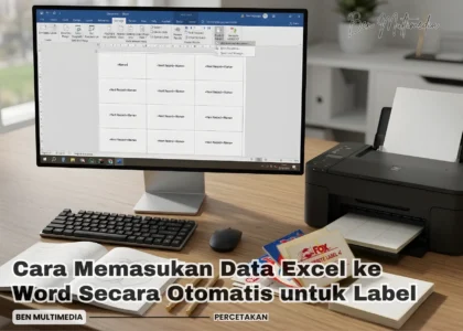 Cara Memasukan Data Excel ke Word Secara Otomatis Print Stiker Label Polos