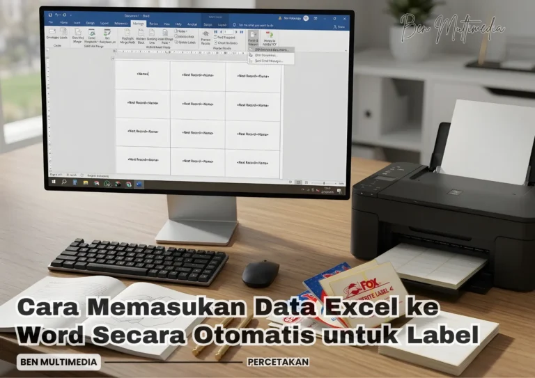 Cara Memasukan Data Excel ke Word Secara Otomatis Print Label