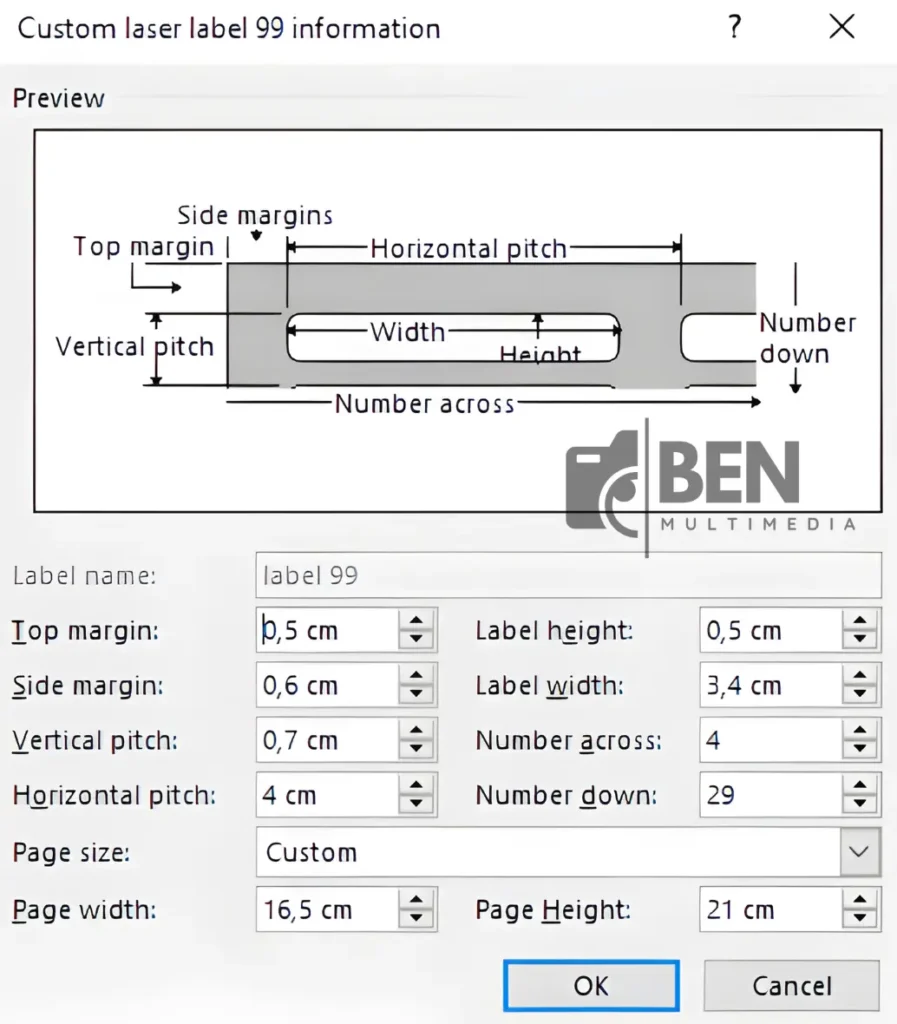 Cara Mengatur Ukuran Label 99 di Microsoft Word