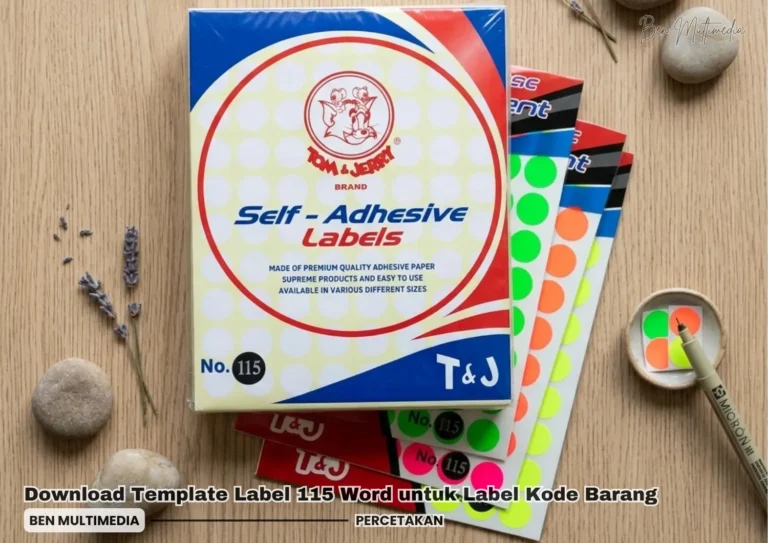 Download Template Label 115 Word untuk Label Kode Barang