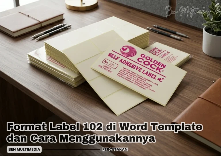 Format Label 102 di Word Template dan Cara Menggunakannya
