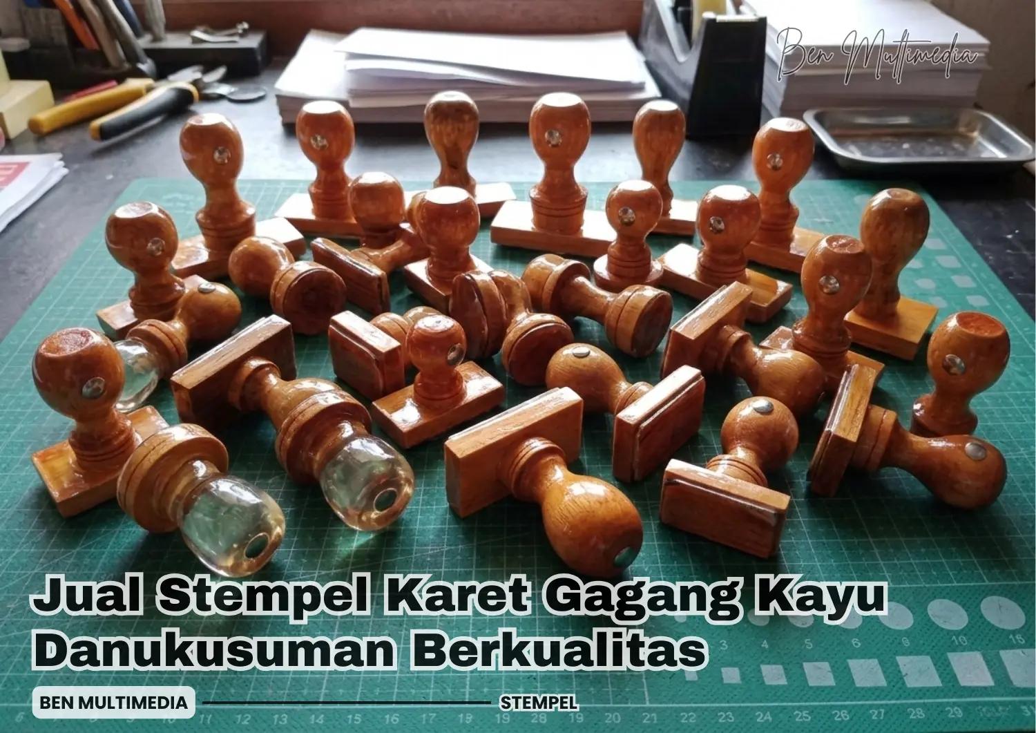 Stempel Karet Gagang Kayu Danukusuman