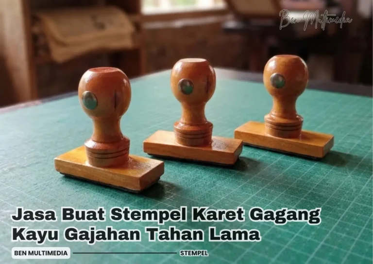 Jasa Buat Stempel Karet Gagang Kayu Gajahan Tahan Lama