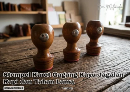 Stempel Karet Gagang Kayu Jagalan