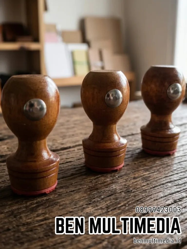 Jual Stempel Karet Gagang Kayu di Kelurahan Jagalan Ben Multimedia