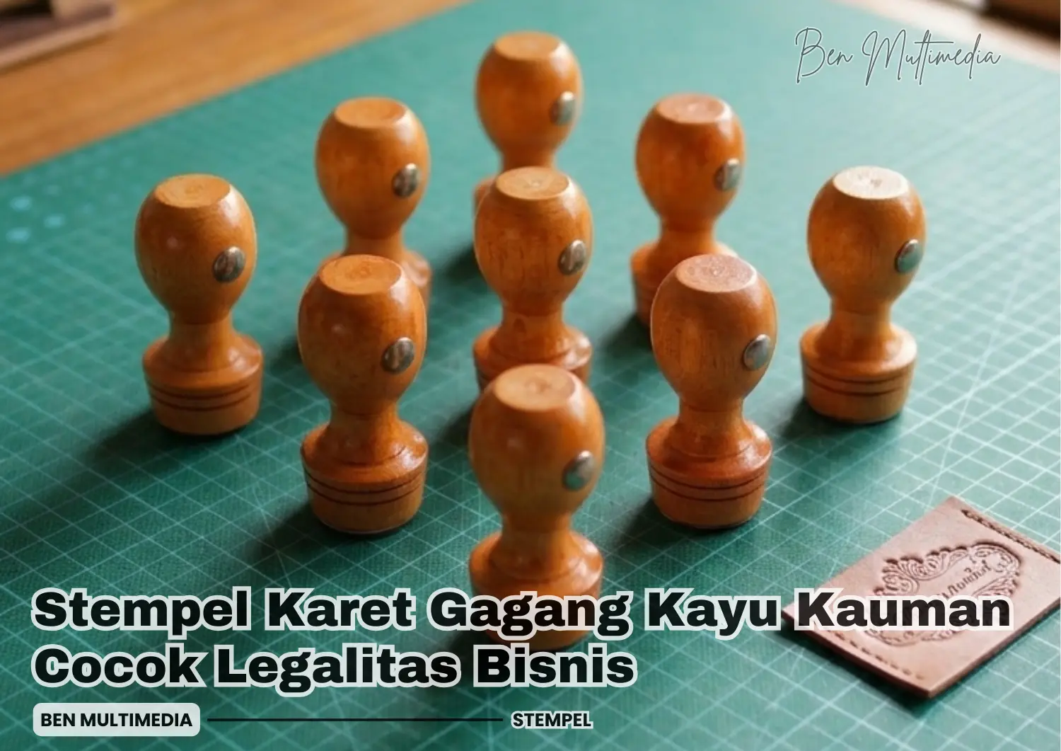 Stempel Karet Gagang Kayu Kauman