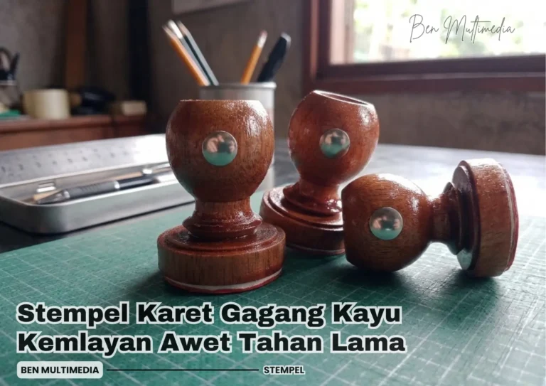 Stempel Karet Gagang Kayu Kemlayan Awet Tahan Lama