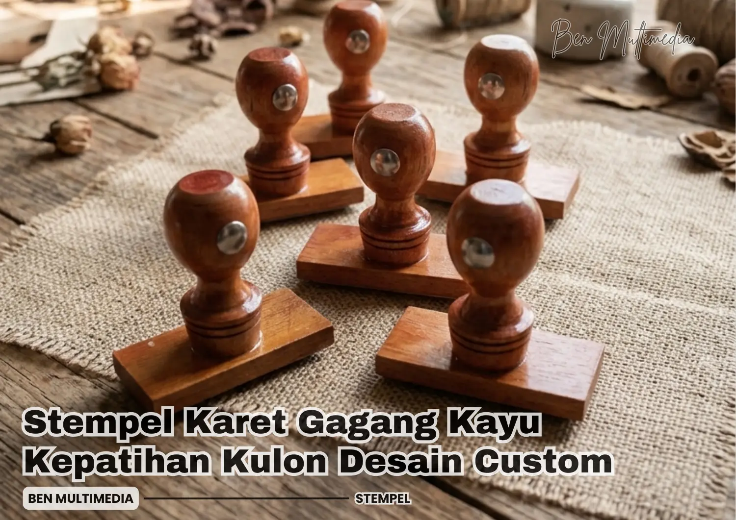 Stempel Karet Gagang Kayu Kepatihan Kulon