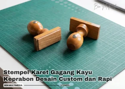 Stempel Karet Gagang Kayu Keprabon