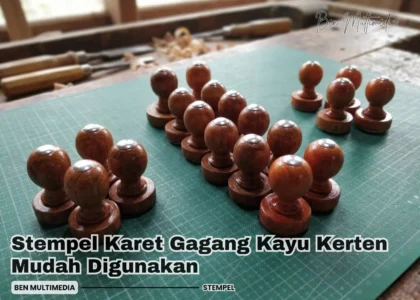 Stempel Karet Gagang Kayu Kerten