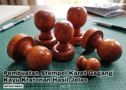 Stempel Karet Gagang Kayu Kratonan
