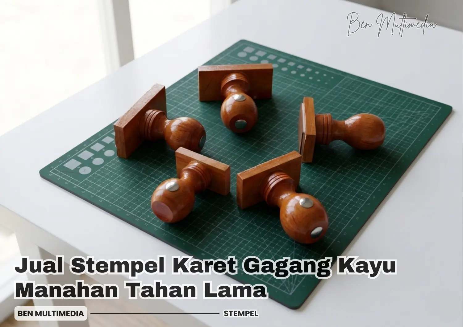 Stempel Karet Gagang Kayu Manahan