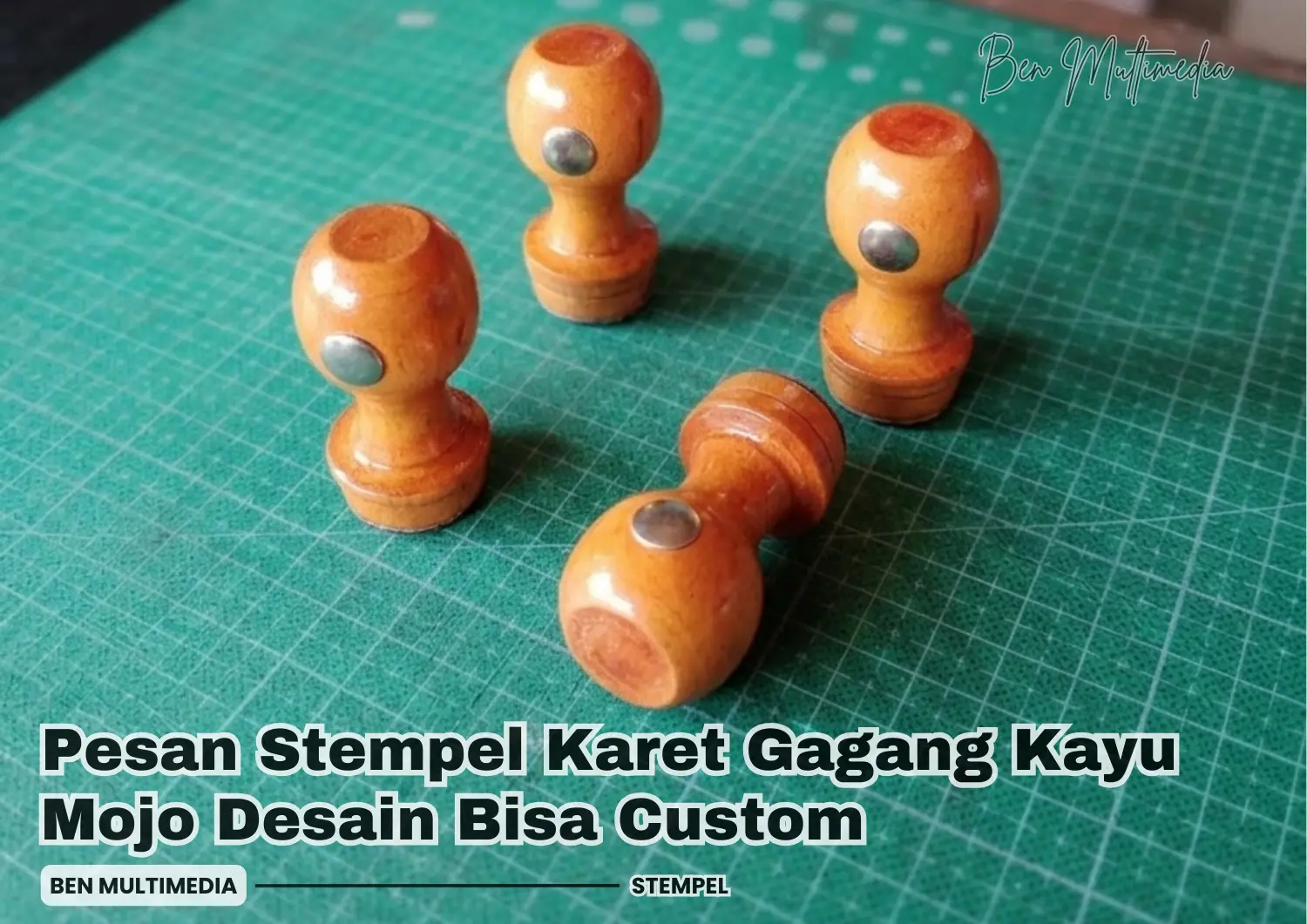 Stempel Karet Gagang Kayu Mojo