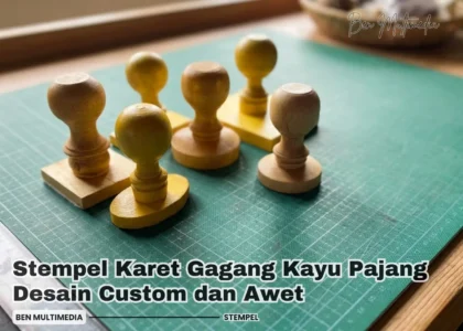Stempel Karet Gagang Kayu Pajang