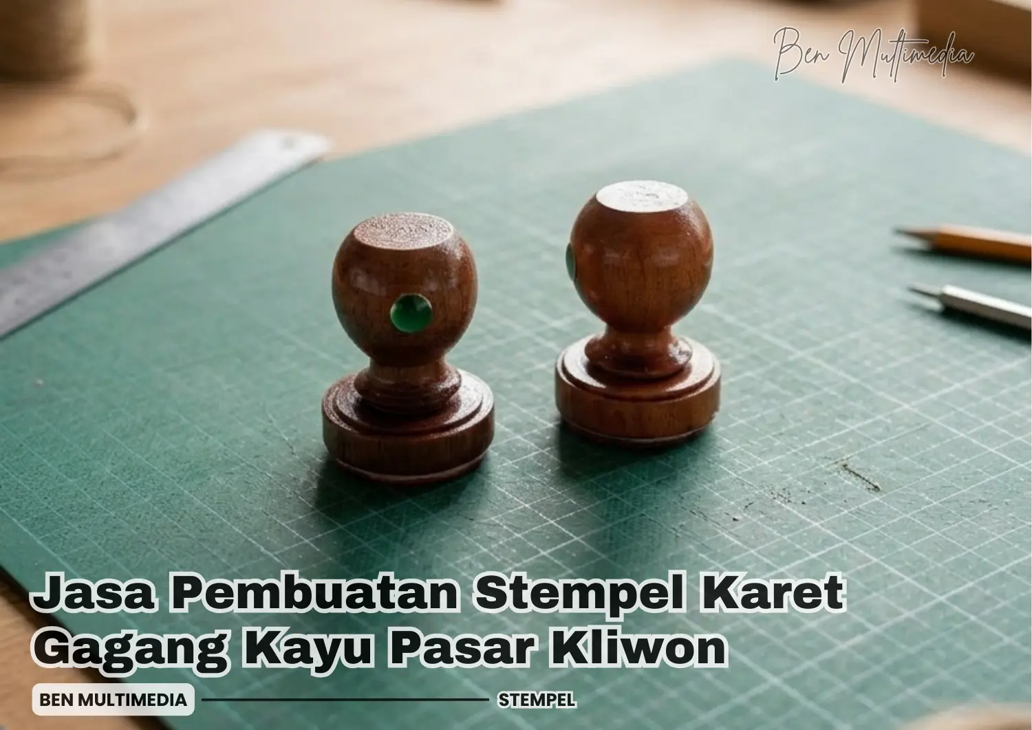 Stempel Karet Gagang Kayu Pasar Kliwon