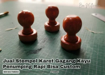 Stempel Karet Gagang Kayu Penumping
