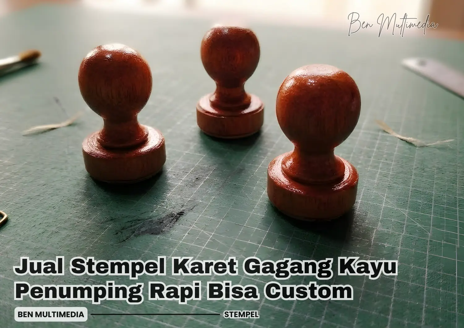 Stempel Karet Gagang Kayu Penumping