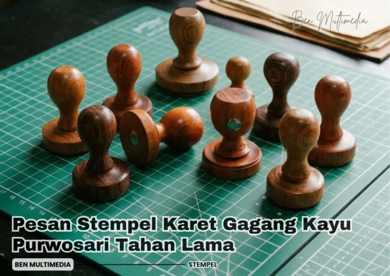 Pesan Stempel Karet Gagang Kayu Purwosari Tahan Lama