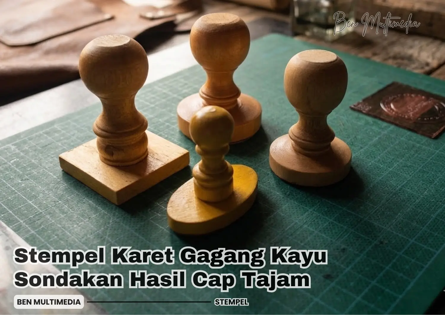 Stempel Karet Gagang Kayu Sondakan