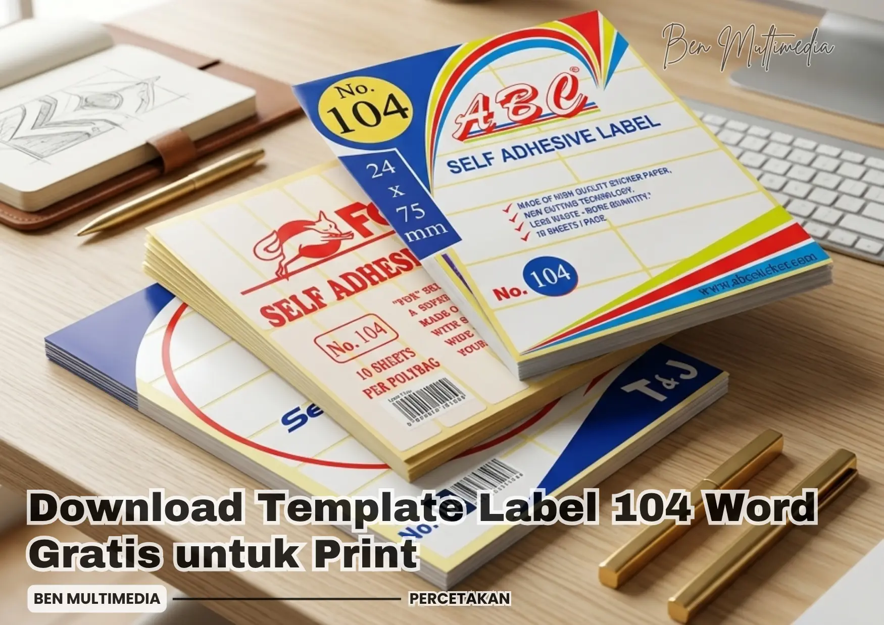 Template Label 104 Word