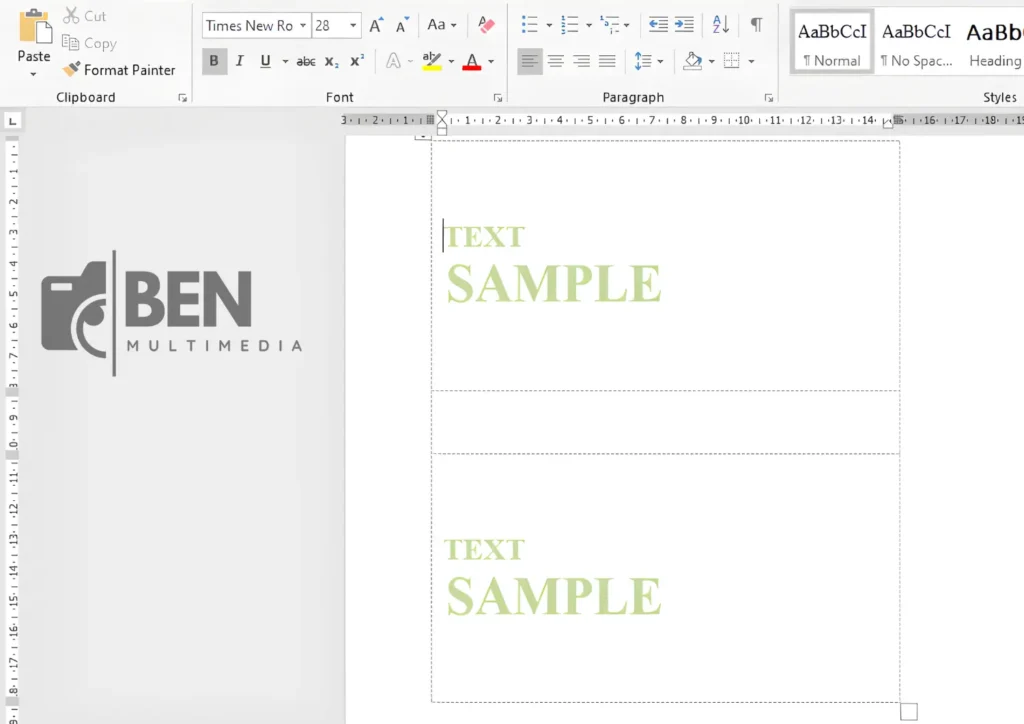 Template Label 120 Word