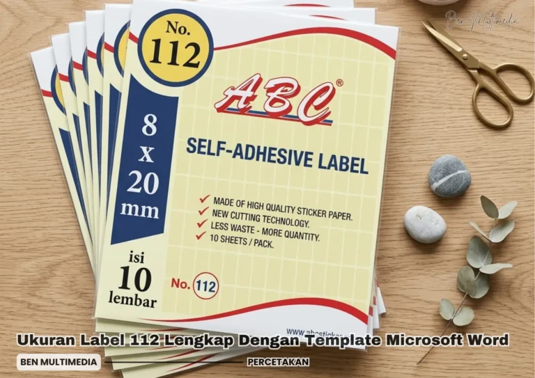 Ukuran Label 112 Lengkap Dengan Template Microsoft Word
