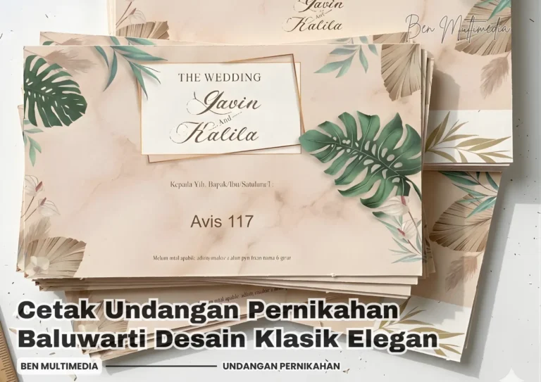 Cetak Undangan Pernikahan Baluwarti Desain Klasik Elegan