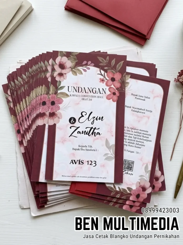 Cetak Blangko Undangan Pernikahan di Danukusuman Ben Multimedia