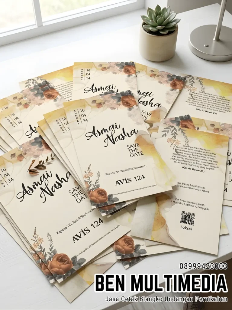 Cetak Blangko Undangan Pernikahan di Jayengan Ben Multimedia
