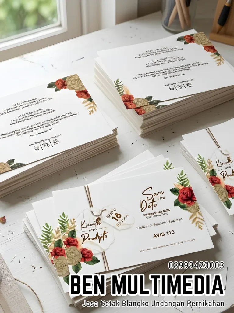 Cetak Blangko Undangan Pernikahan di Joyosuran Ben Multimedia