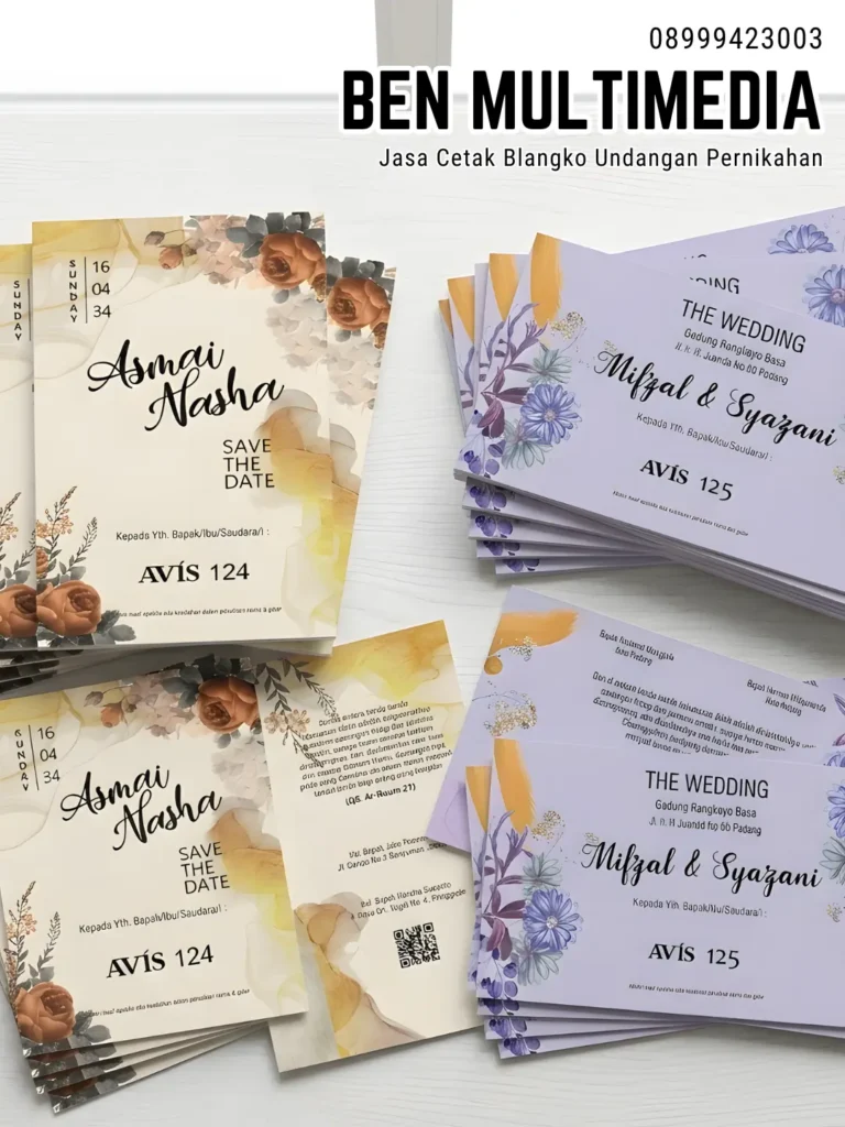 Cetak Blangko Undangan Pernikahan di Joyotakan Ben Multimedia