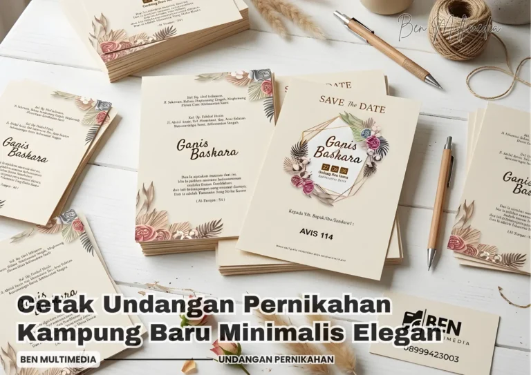 Cetak Undangan Pernikahan Kampung Baru Minimalis Elegan