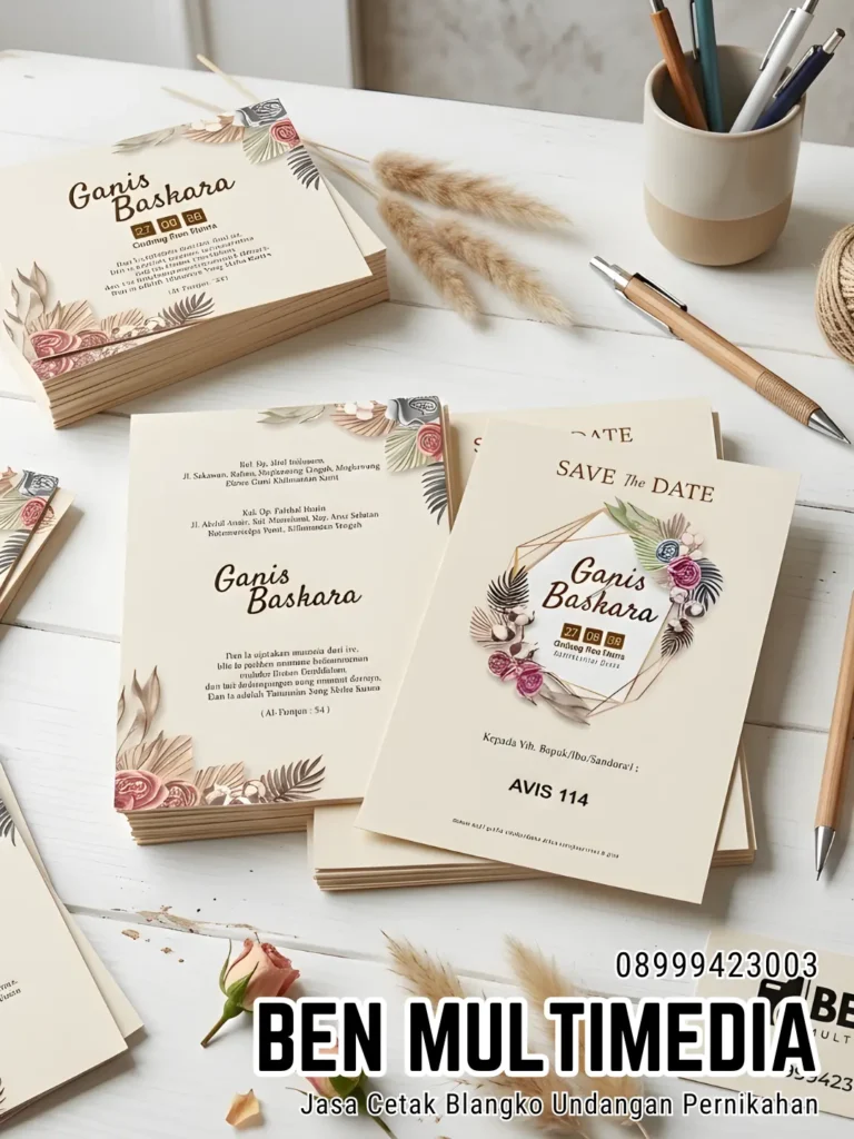 Cetak Blangko Undangan Pernikahan di Kampung Baru Ben Multimedia