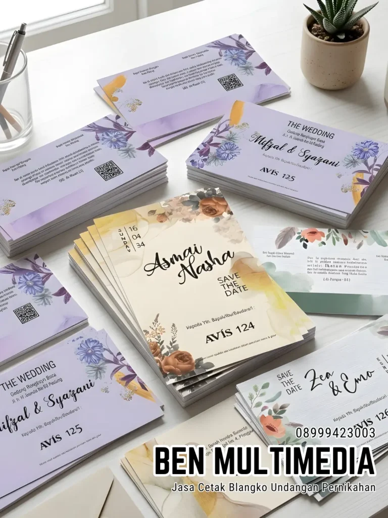 Cetak Blangko Undangan Pernikahan di Kemlayan Ben Multimedia