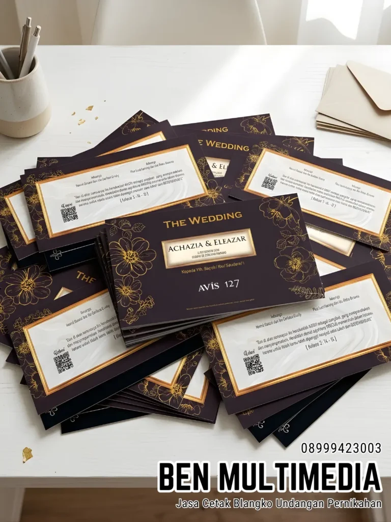 Cetak Blangko Undangan Pernikahan di Kelurahan Kratonan Ben Multimedia