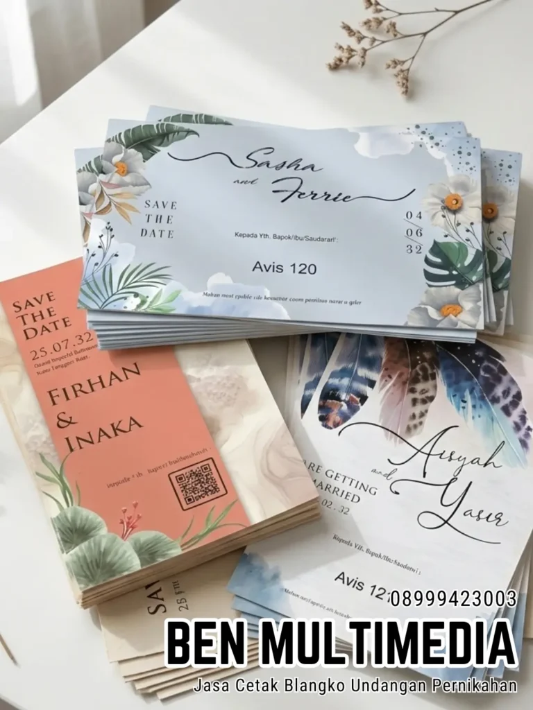 Cetak Blangko Undangan Pernikahan di Sangkrah Ben Multimedia