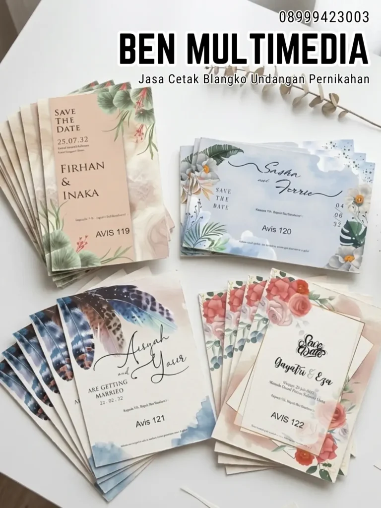 Cetak Blangko Undangan Pernikahan di Semanggi Ben Multimedia