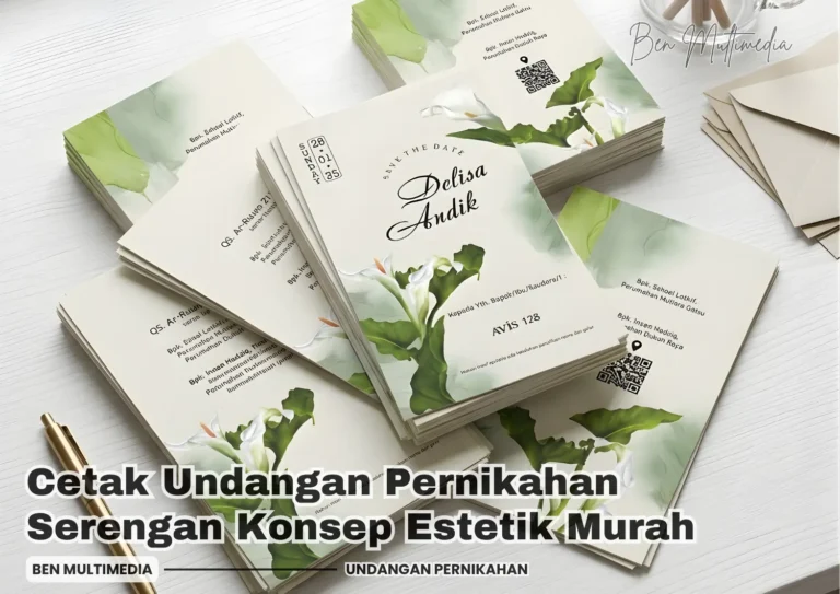 Cetak Undangan Pernikahan Serengan Konsep Estetik Murah
