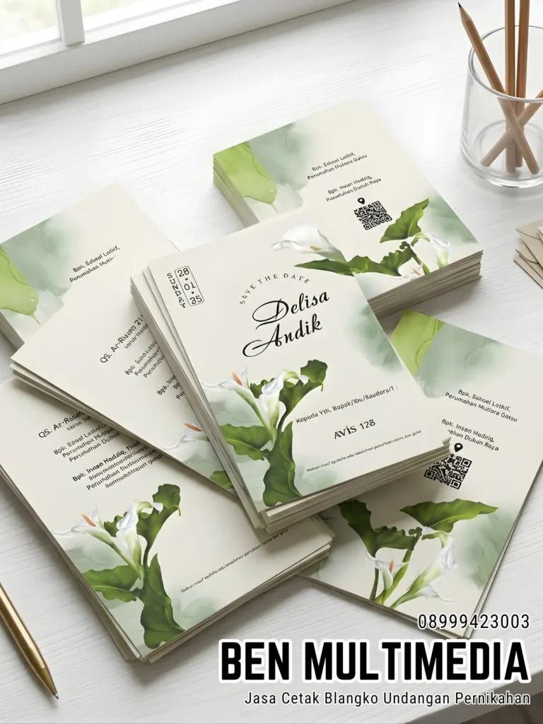 Cetak Blangko Undangan Pernikahan di Kelurahan Serengan Ben Multimedia