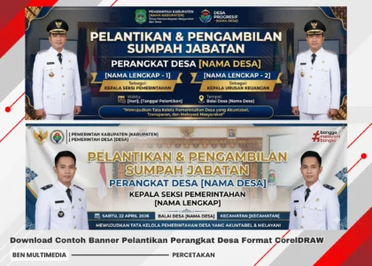 Banner Pelantikan Perangkat Desa