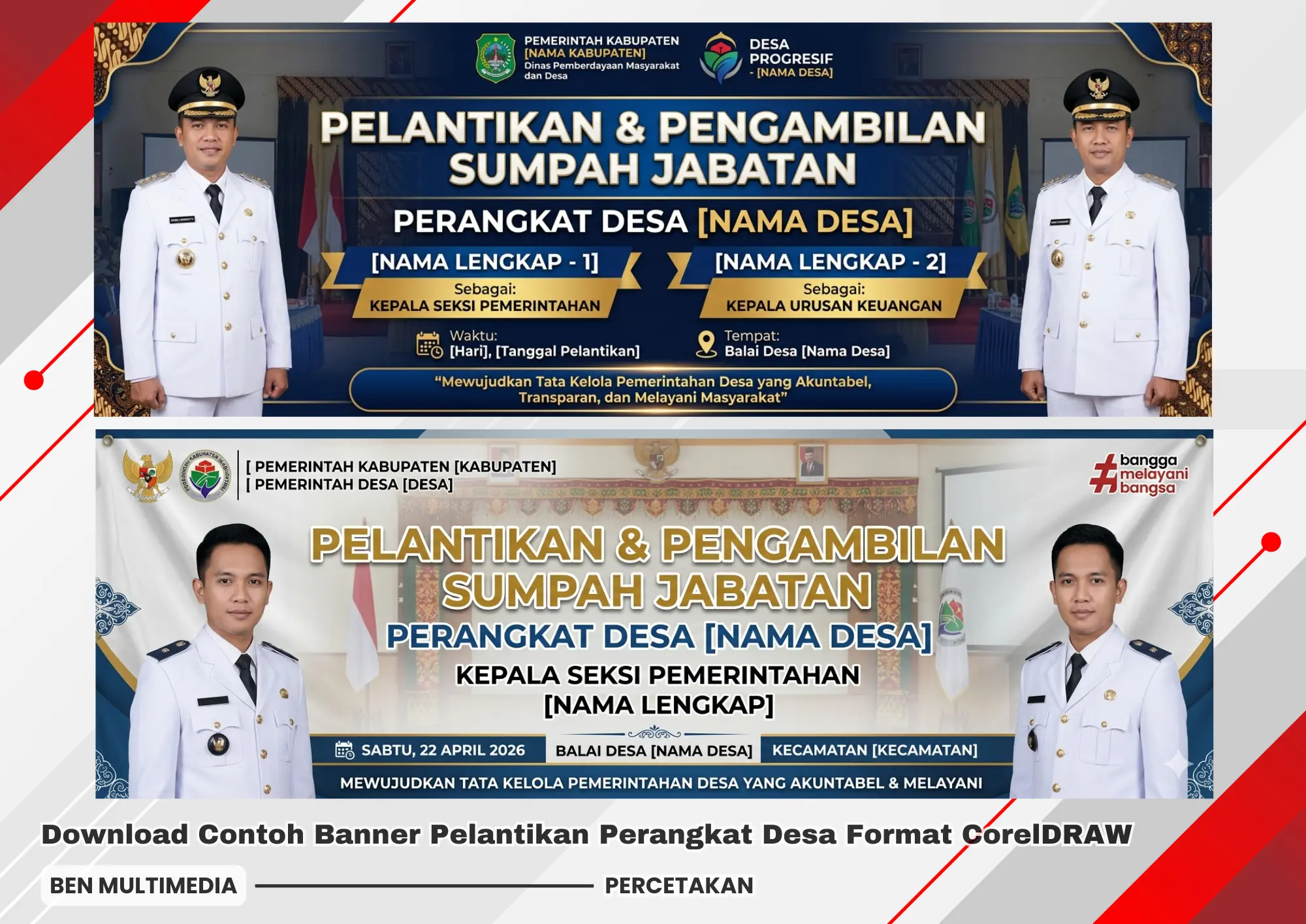Banner Pelantikan Perangkat Desa