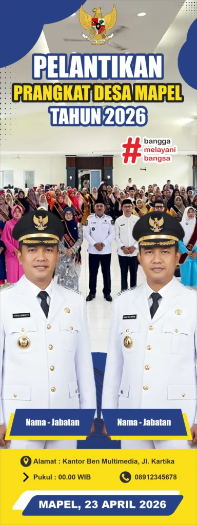 Contoh 2 - Banner Pelantikan Perangkat Desa