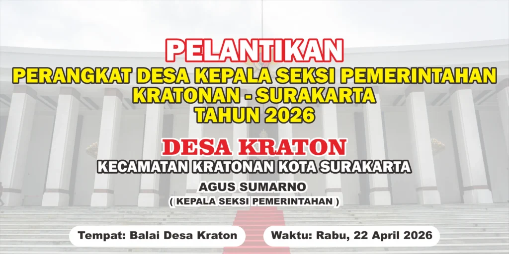 Contoh 4 - Banner Pelantikan Perangkat Desa