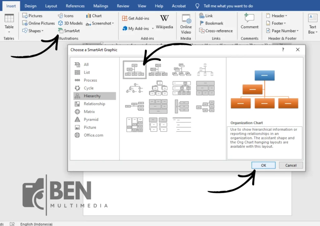 Langkah 2: Cara Membuat Silsilah Keluarga di Word