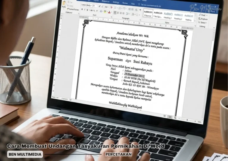 Cara Membuat Undangan Tasyakuran Pernikahan Di Word