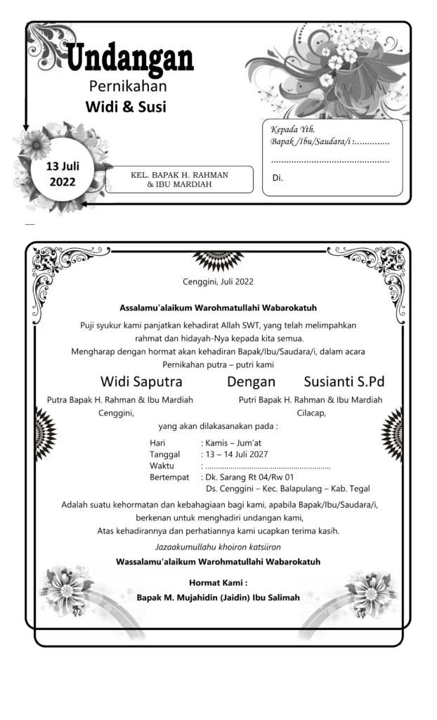 template undangan pernikahan gratis