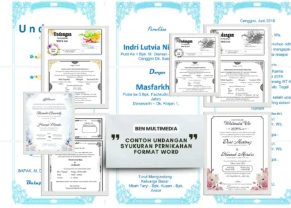 Contoh Undangan Syukuran Pernikahan Format Word