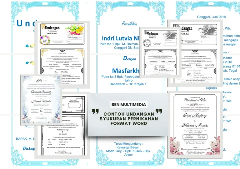 18 Contoh Undangan Syukuran Pernikahan Format Word Siap Edit